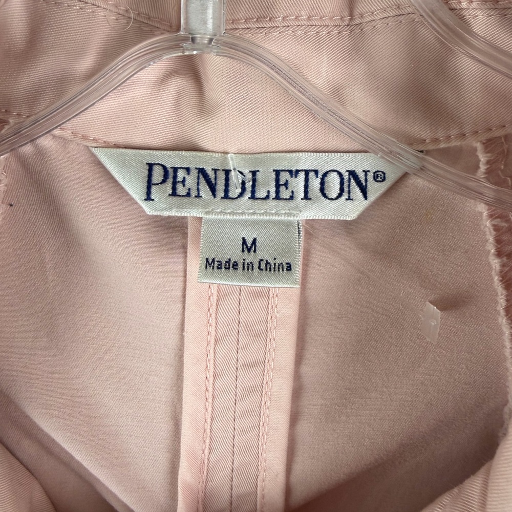 Pendleton Womens Medium Pink Cotton Button Jacket - image 2